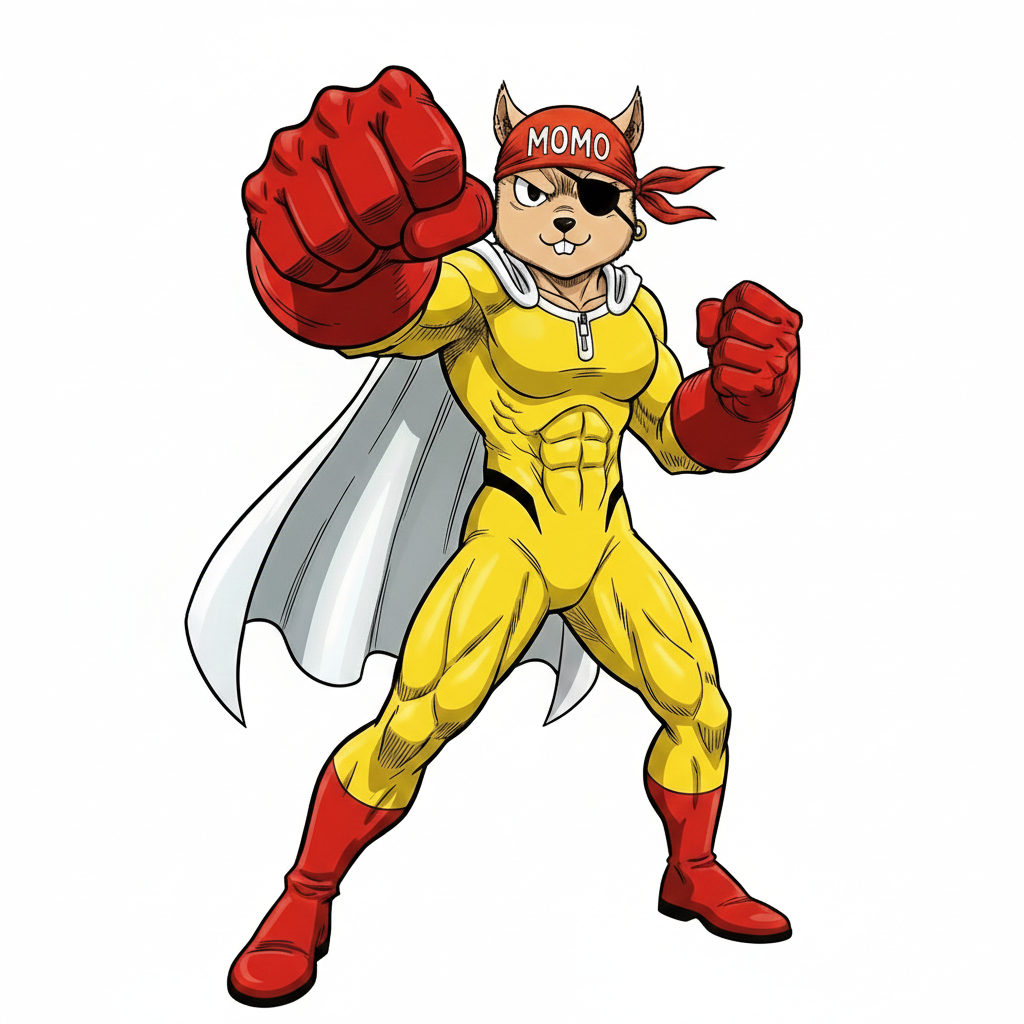 Momo as One Punch Man